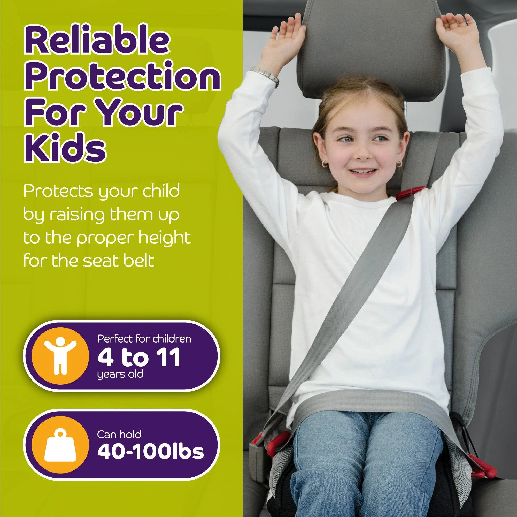 BubbleBum Inflatable Car Booster Seat- Travel Car Seat- Black - Image 4