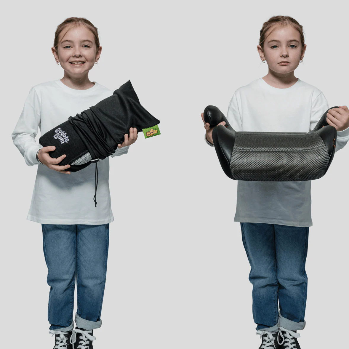 BubbleBum Inflatable Car Booster Seat- Travel Car Seat- Black Twin Pack ✔️ - Image 4