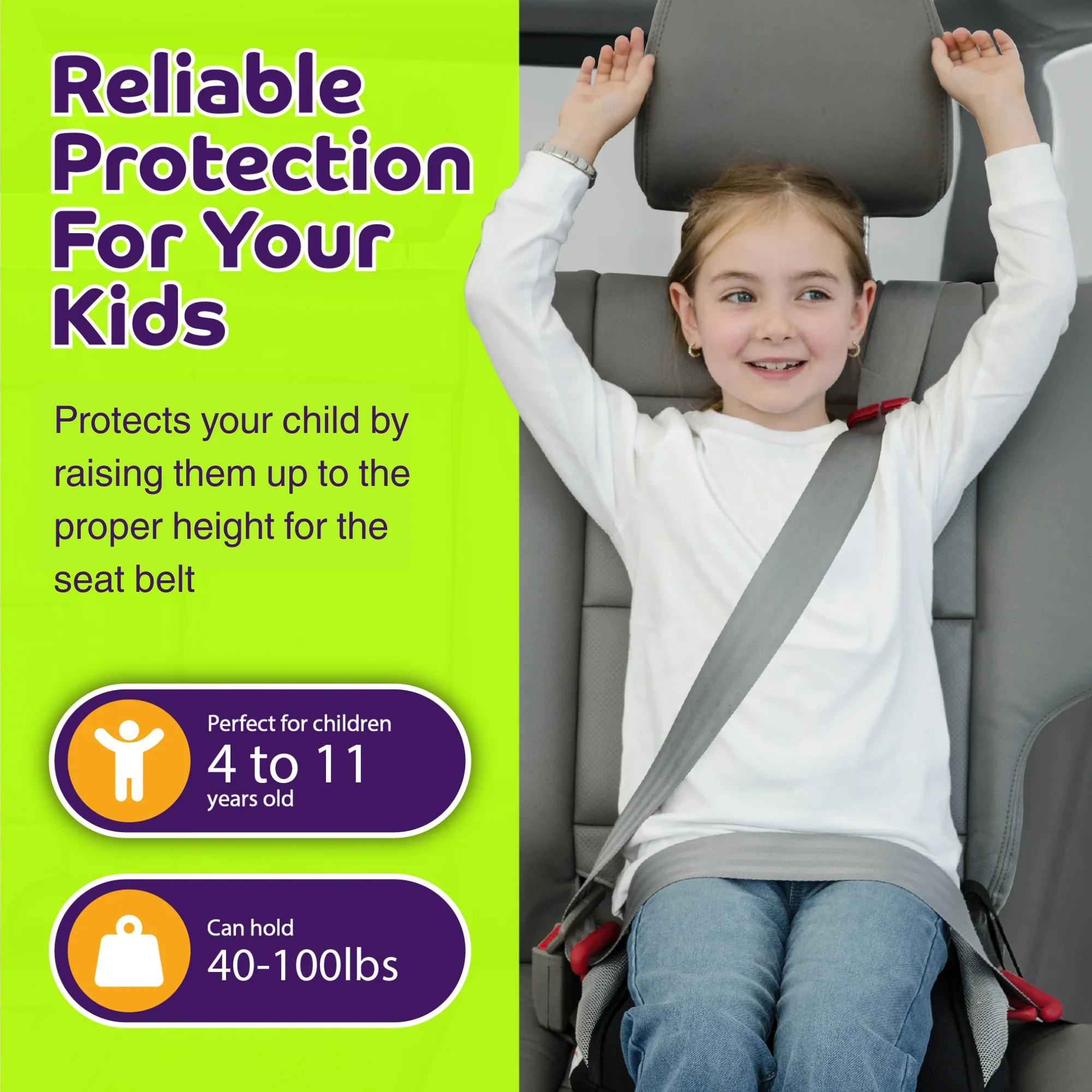 BubbleBum Inflatable Travel Booster Seat for Kids (Ages 4–11) Portable Car Booster for Taxis, Rental Cars & Travel ✔️ - Image 4