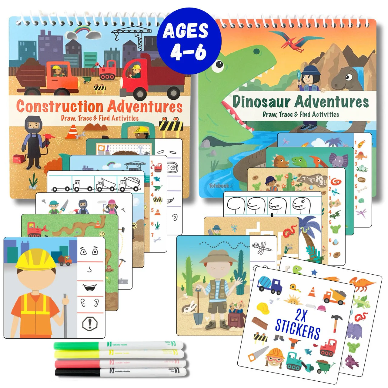 Totebook Kids Dry Erase Travel Activity Book - Image 44